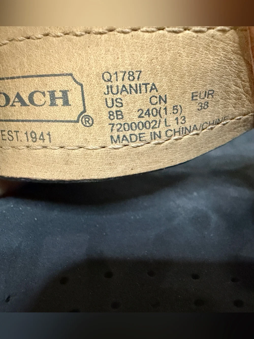 Coach Black Footbed Brown Leather-Trim Logo Strap Flip Flops